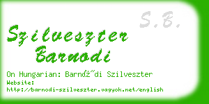 szilveszter barnodi business card